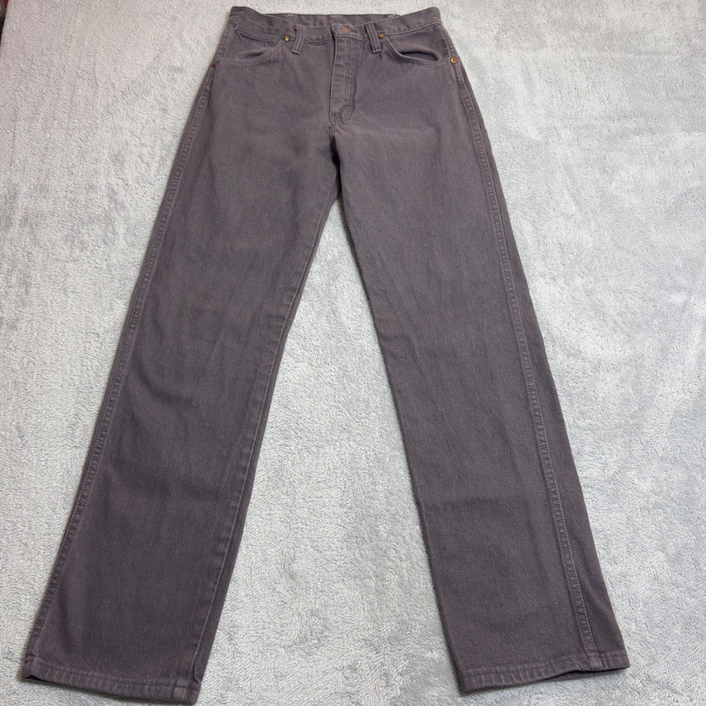 Wrangler Jeans Mens 29x32 Grey Cowboy Cut Made in USA Cotton Straight Vintage